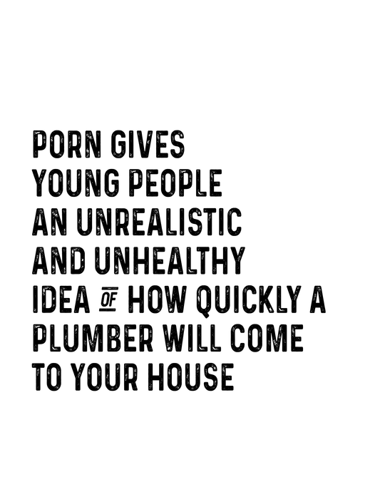 "Waiting on the Plumber" Kitchen Towel