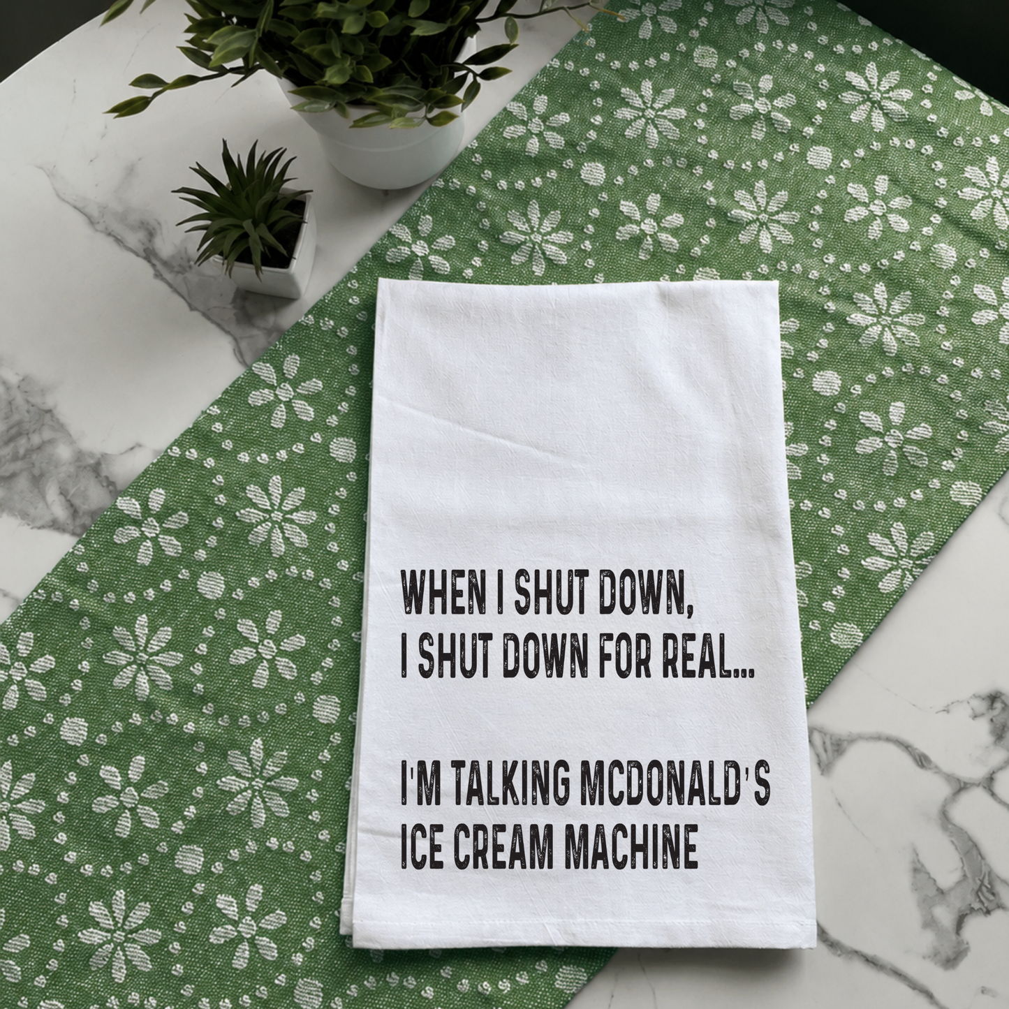 "McDonald's Ice Cream Machine" Kitchen Towel
