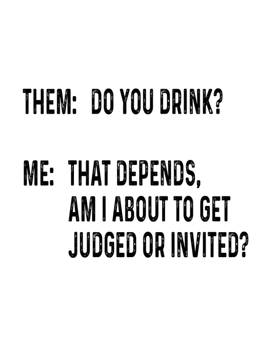 "Judged or Invited?" Kitchen Towel