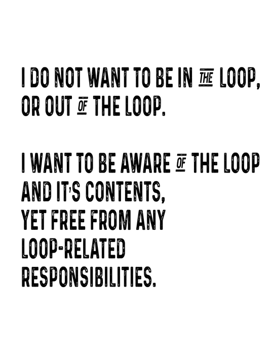 "Aware of the Loop" Kitchen Towel