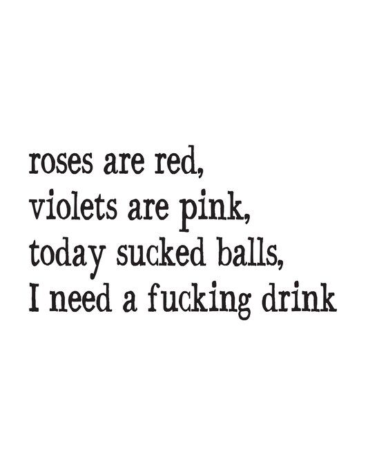 "Roses Are Red, Violets Are Pink" Kitchen Towel